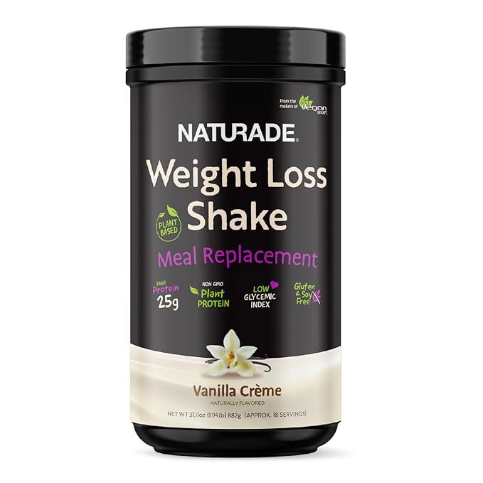 Naturade Plant-Based Weight Loss Shake, 25g 6g Dietary 18 Servings