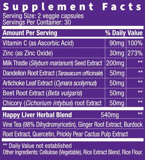 purple tree Happy Liver Daily 60 Veggie