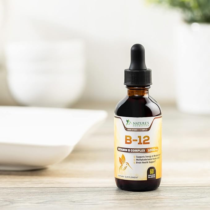 Vitamin B 12 Complex Drops 1200 B12 Support 2 Fl