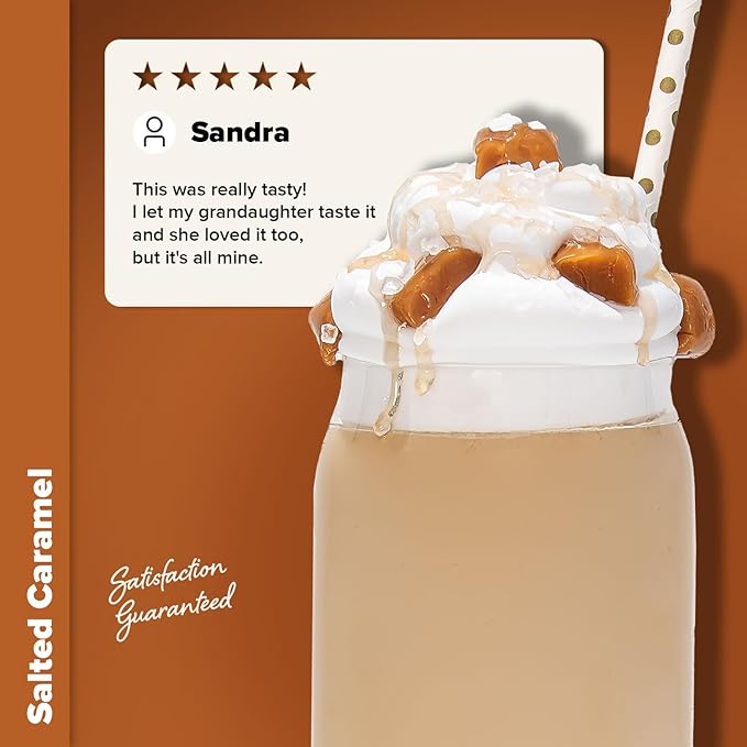 Keto Chow Salted Caramel | Keto Meal Replacement Shake | Nutritionally Complete | Low Carb | Delicious Easy Meal Substitute | You Choose The Fat | 21 Meal Bulk Pack