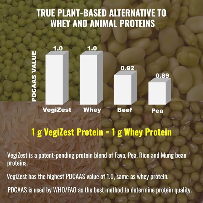 UpNourish Chocolate Vegan Protein Powder, Meal 15 Servings