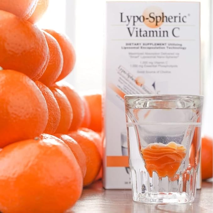 LivOn Laboratories Lypo–Spheric Vitamin C – 3 Cartons (90 Packets) 1,000 mg 1,000 mg 100% Non–GMO