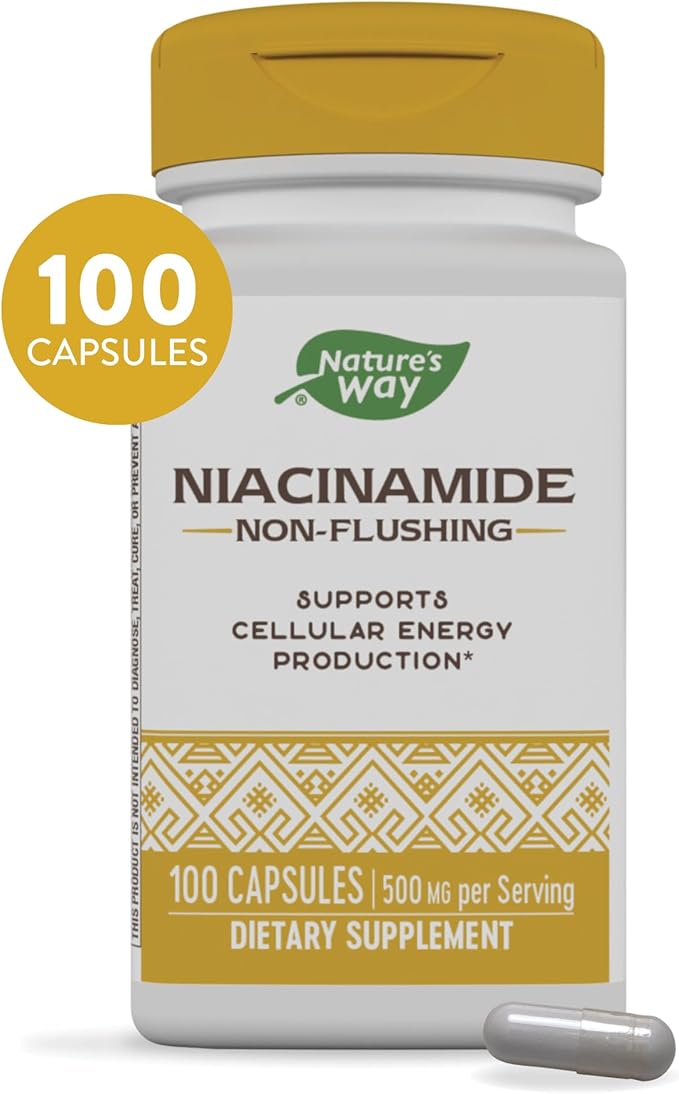 Nature's Way Niacinamide, Supports Cellular Energy*, 500mg per 100 Capsules