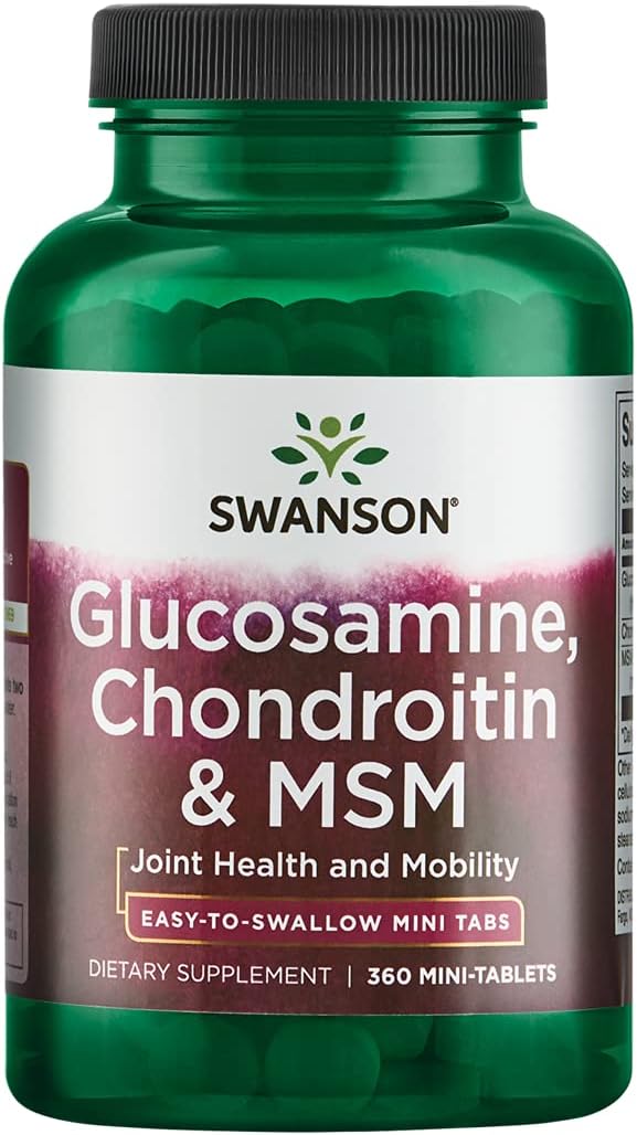 Swanson Mini-Tabs Glucosamine Chondroitin & Msm 750/600/300 Milligrams 360 Tabs