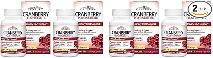 21st Century Cranberry Plus Probiotic Tablets,2 Count (Pack of 2)