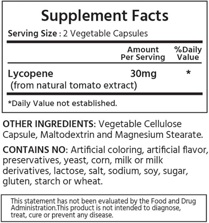 Natural Lycopene 30 mg 240 Vegetable