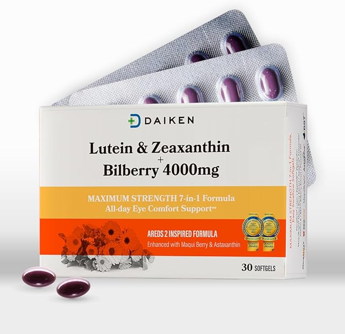 DAIKEN Lutein 10 mg Zeaxanthin 2 30 Softgels