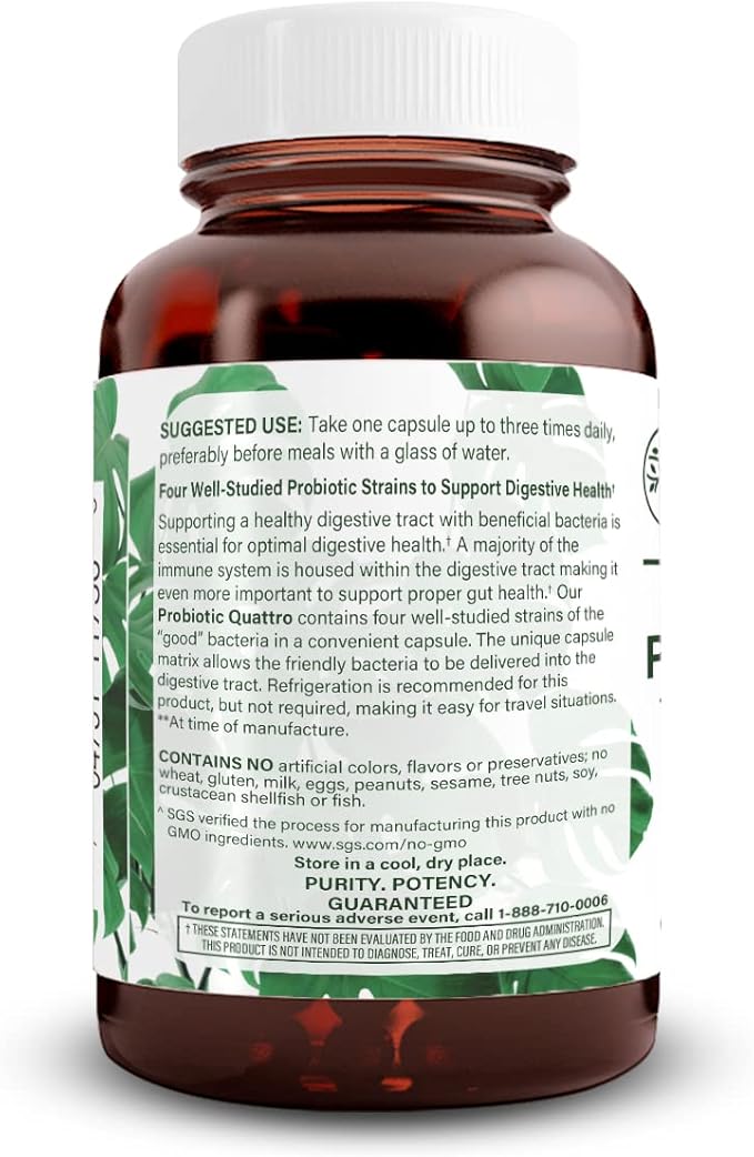 Natural Nutra Probiotic Quattro Supplement 50 Capsules