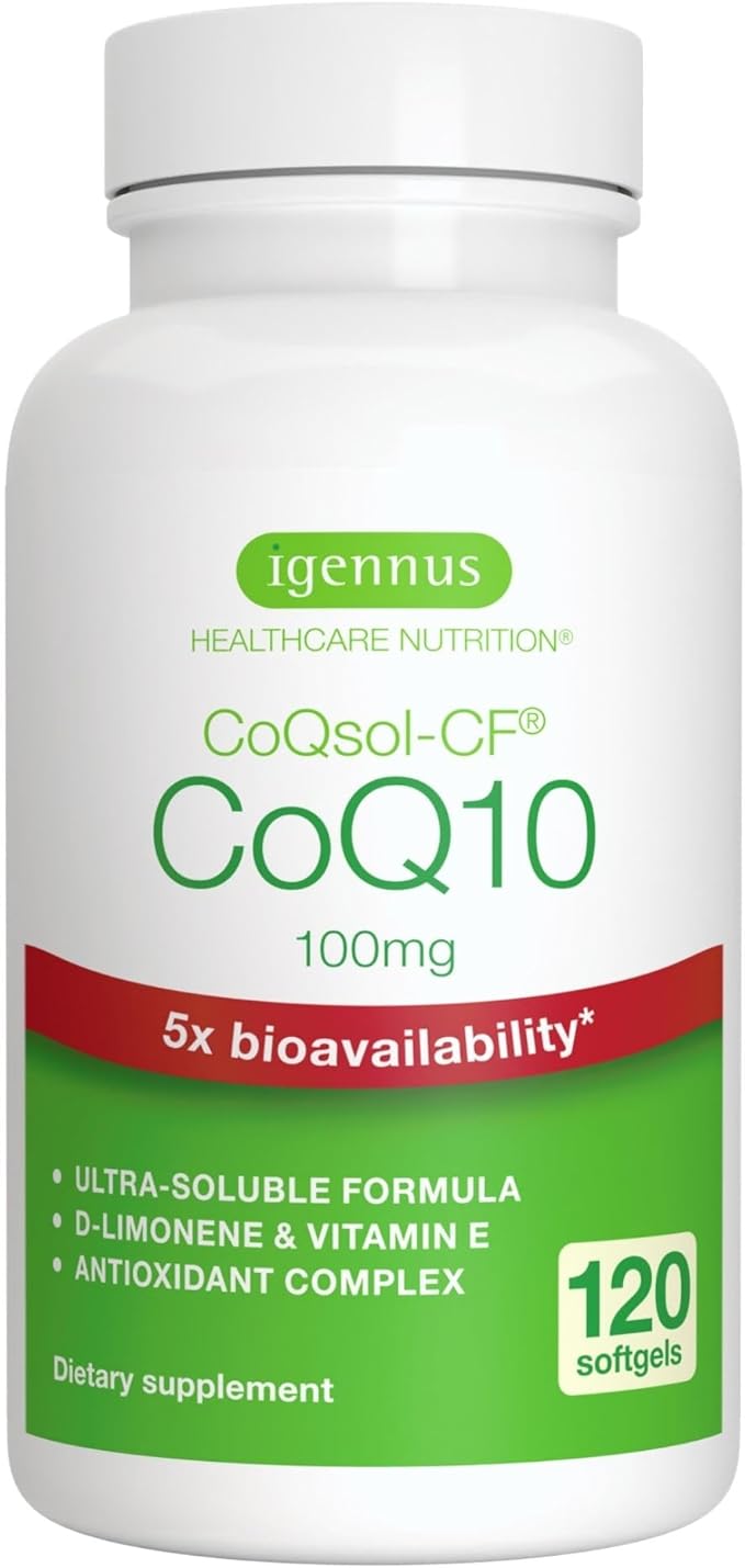 Advanced CoQ10, 5X Bioavailability 200mg D-Limonene 100mg Formula 120 Servings, 1-a-Day, by