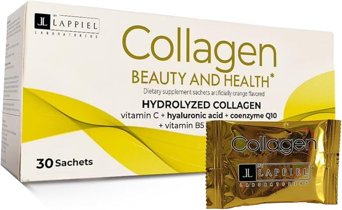 Hydrolyzed Collagen Peptides 30 Powder Packets (1000mg) & 30 Servings