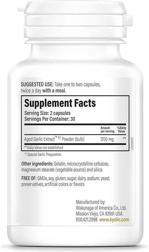 Kyolic Aged Garlic Extract Formula 200, 60 Capsules