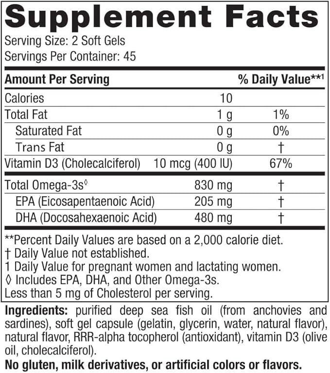 Nordic Naturals Prenatal DHA, Strawberry 90 Soft 830 mg Omega-3 + 400 IU D3 - 45 Servings