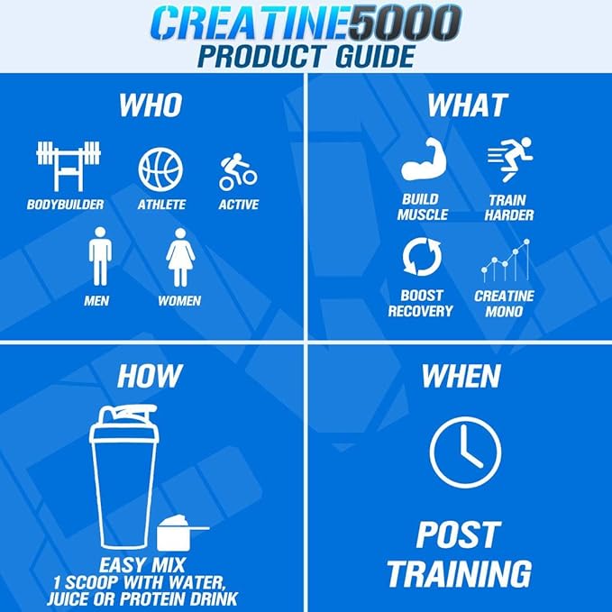 Evlution Pure Creatine Monohydrate Powder 5000mg Nutrition Pre and Post Workout Recovery Drink Mix Creatine Powder for Enhanced Muscle Mass Athletic Performance and Muscle Recovery - Unflavored
