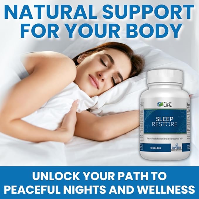 Sleep Restore - Tranquil Sleep Formula 5-HTP, Magnesium, 60 Veg