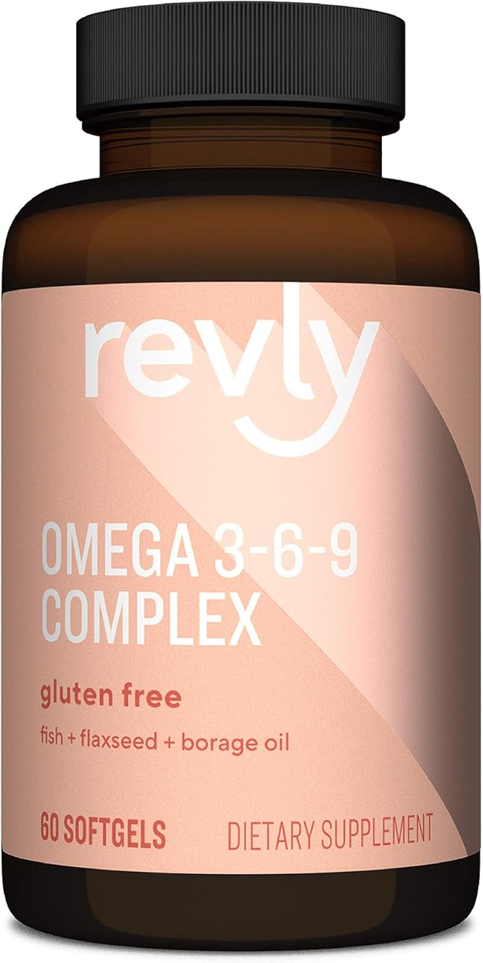 Amazon Brand - Revly Omega 3-6-9 Omega-3 fatty 60 Softgels, 2 Month