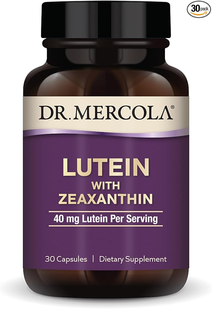 Dr. Mercola Lutein with Zeaxanthin, 30 (30 Capsules), 40 mg