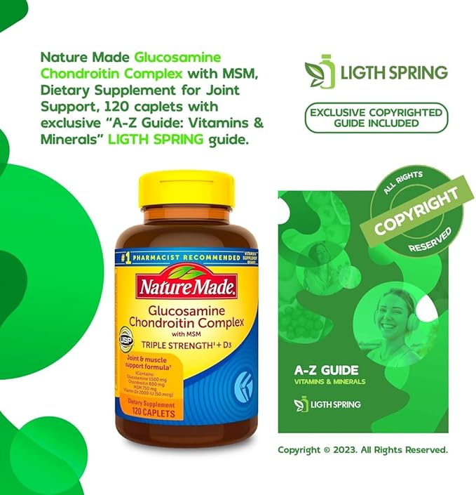 Glucosamine Chondroitin Complex with MSM, Dietary 120 Caplet (2 Items)
