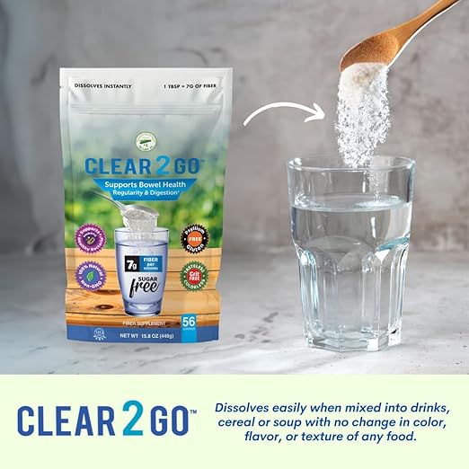 Clear 2 Go Prebiotic Inulin Fiber Supplement