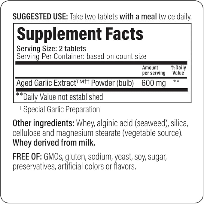Kyolic Aged Garlic Extract Formula 100, 200 Tablets