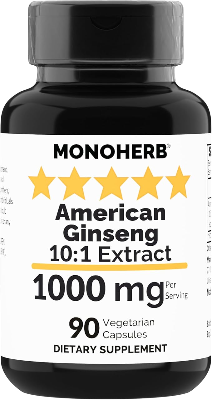 American Ginseng Extract 1000 mg 90 Vegetarian