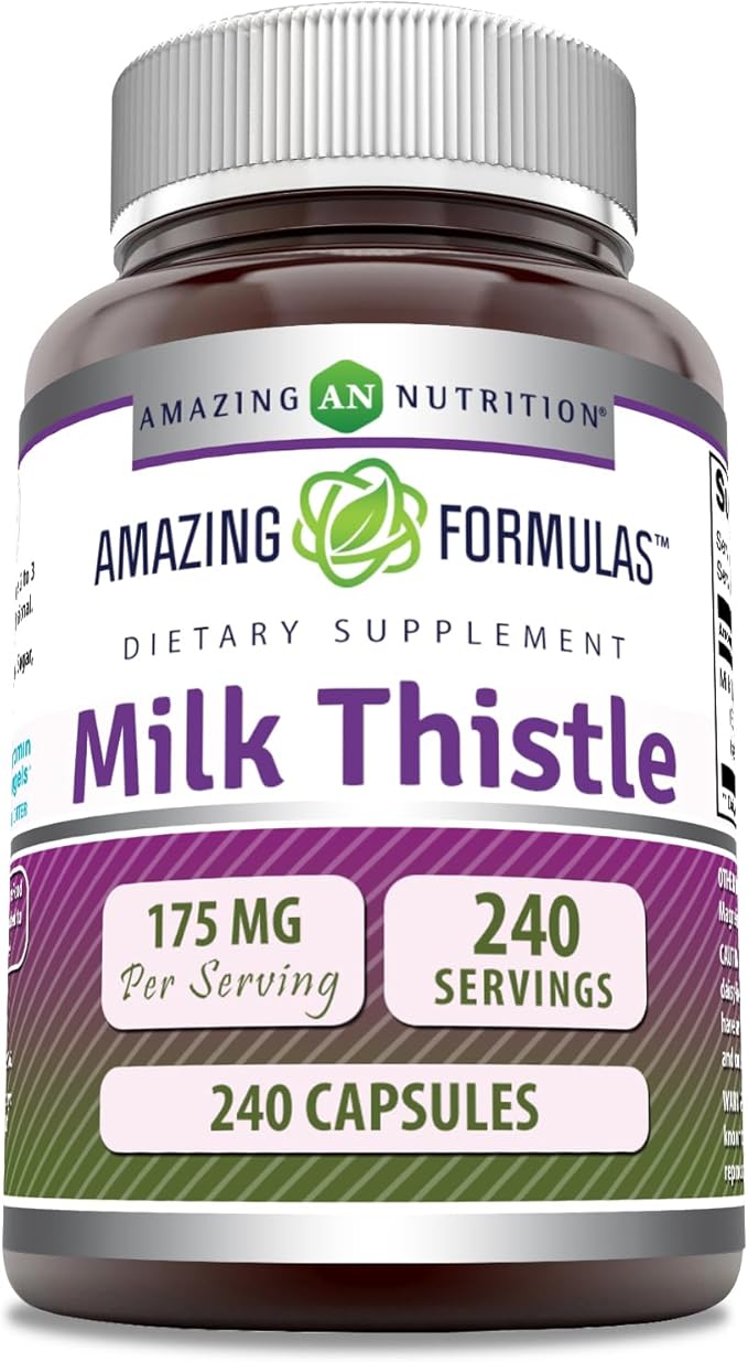 Amazing Formulas Milk Thistle 175 mg (1 Pack, 240 Count)