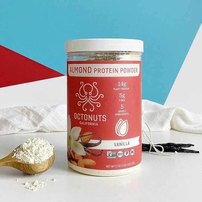 Vanilla Almond Protein Powder, 21 Ounce, 14g Plant 17 Servings