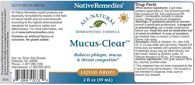 Native Remedies Mucus-Clear 2 Pack
