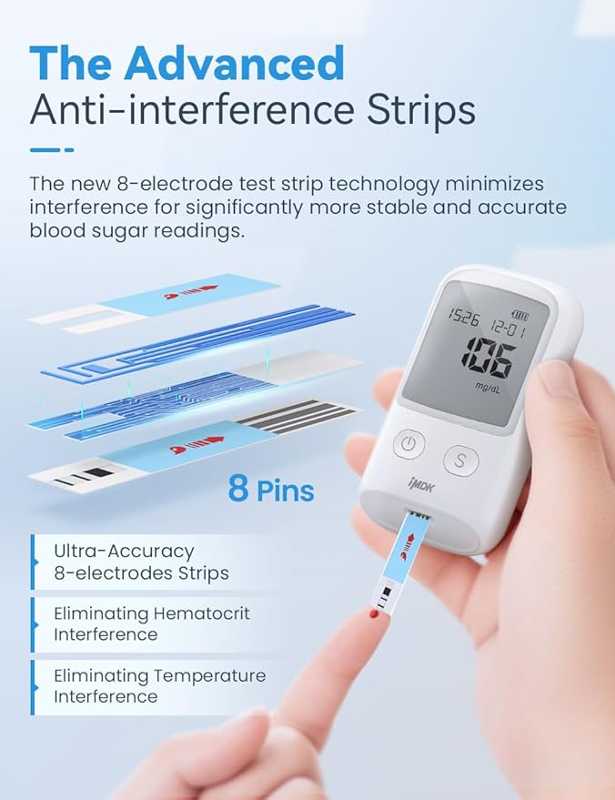 IMDK GLU-T1 Blood Glucose Test Strips 100 Count)