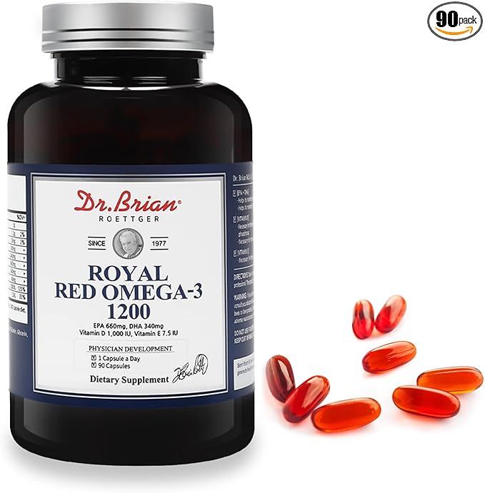 Dr. Brian Royal Red Omega 3 1200, Fish 3 Fish 3 Support 90 Soft