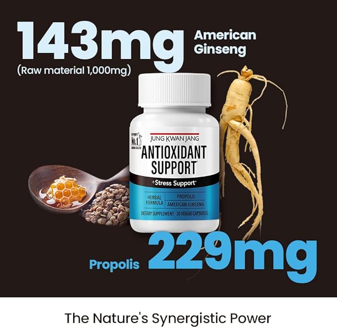 JungKwanJang Antioxidant Support Blend (229mg) and (143mg), 30 30 Capsules