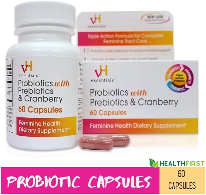 vH essentials Probiotics with Prebiotics and 60 Capsules 3)