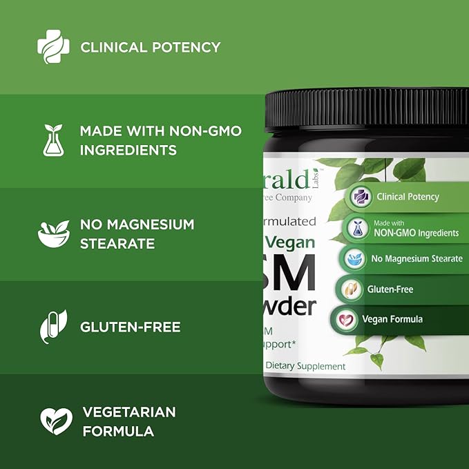 EMERALD LABS MSM Powder 4,000 mg 8 Oz