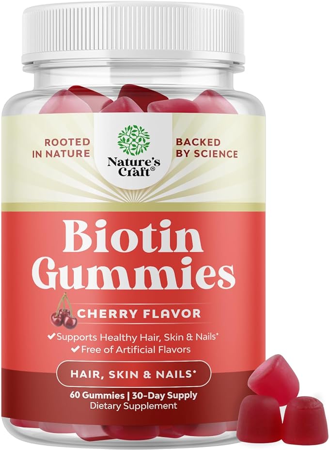 Natural Biotin Gummies for Hair Growth