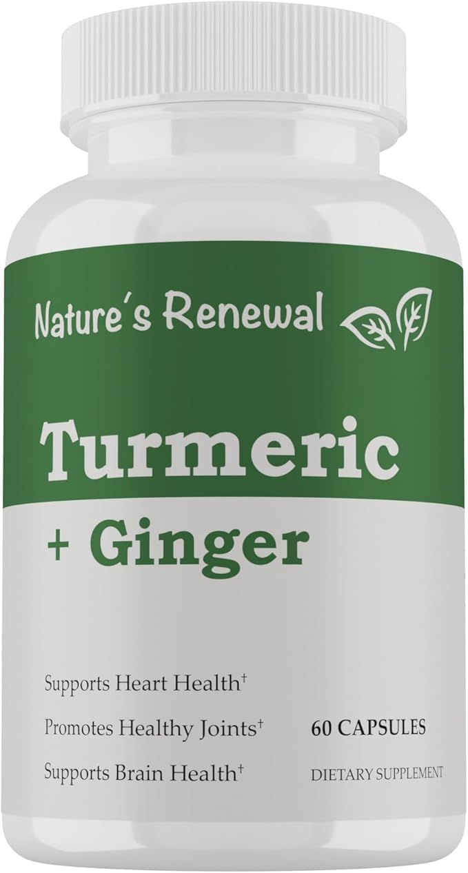 Nature's Renewal Turmeric + Ginger 95% Standardized 60 Capsules