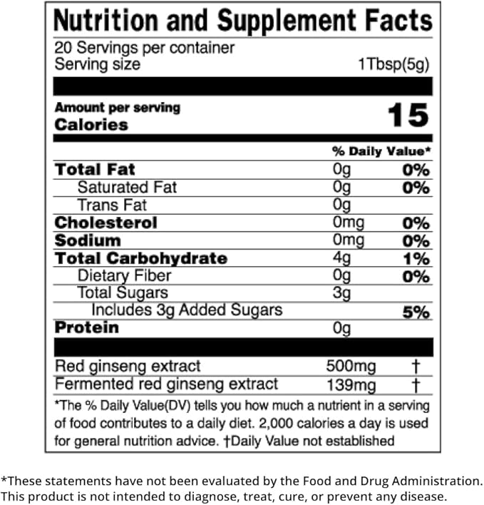 Ginseng & Honey, Korean Healthy Food, 1 bottle (3.5 fl 1EA Healthy