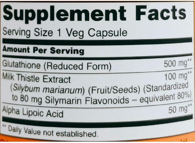 Now Foods - Glutathione Cellular Antioxidant 500 mg. 60 Vegetarian