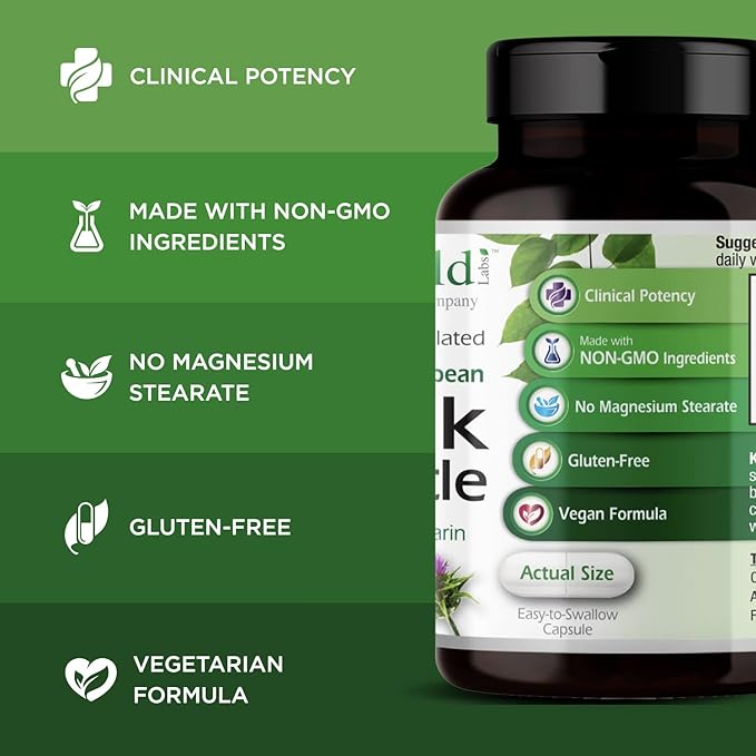 EMERALD LABS European Milk Thistle 60 Vegetable 60-Day Supply)