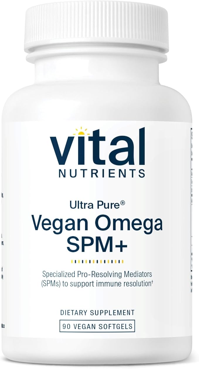 Vital Nutrients Ultra Pure® Vegan Omega SPM+ Omega-3 Supplement 90 Mini