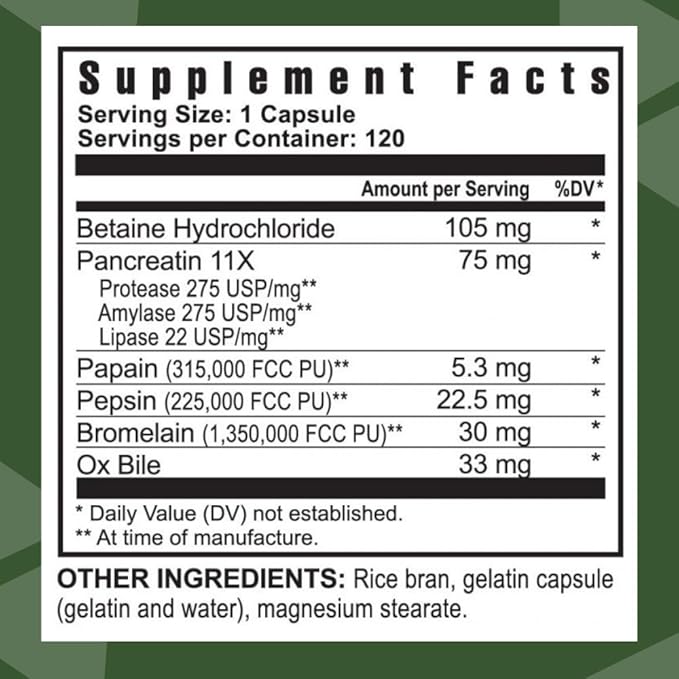 Youngevity Ultimate Enzymes® 10X, Papain 6M, Pepsin 1:3000 (120 (120 Capsules)
