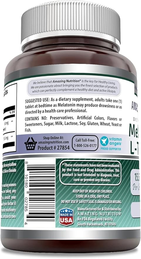 Amazing Formulas Melatonin 10 Mg Plus 5.5 Mg 120 Tablets 2