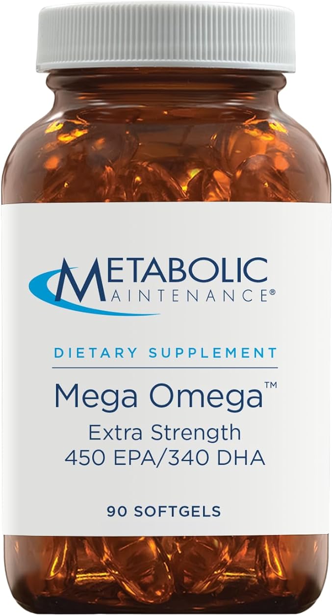 Metabolic Maintenance Mega Omega Extra Strength 3 Supplement 1000mg Concentrated (100 Softgels)