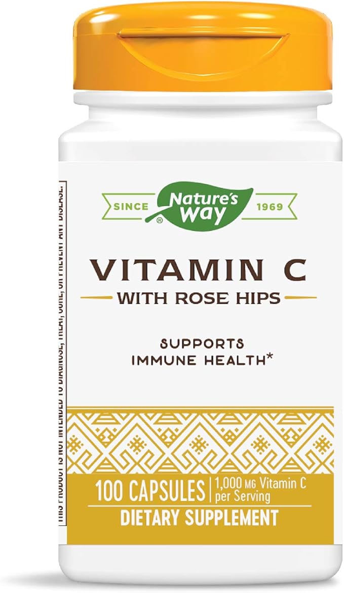 Nature's Way Vitamin C with Rose 1000 mg 100 Capsules