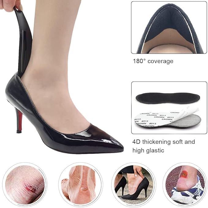 Dr.Foot Heel Grips for Men and 2pairs + 1 Shoe