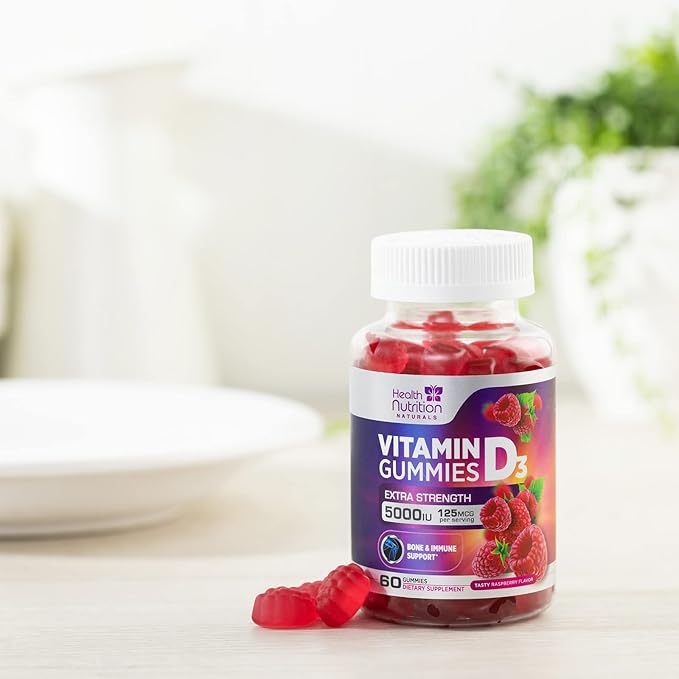 Vitamin D3 Gummies Extra Strength 5000 (125 mcg) 60 Gummies