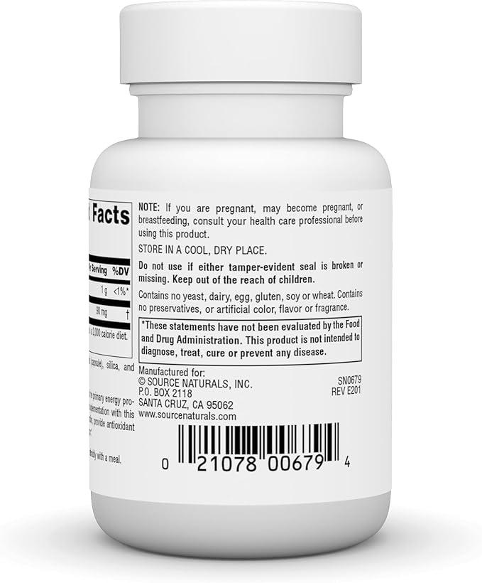 Source Natural Coenzyme Q10 Antioxidant Support 30 mg 30 Capsules