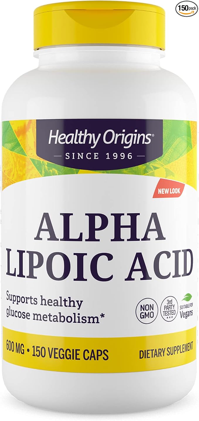Healthy Origins Alpha Lipoic Acid, 600 mg 150 Veggie