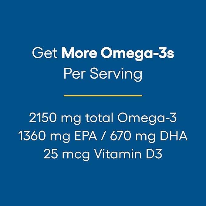 Natural Factors, Ultra Strength RxOmega-3 Fish D3, High 2,150 mg Omega-3 Per 150 Count 1)