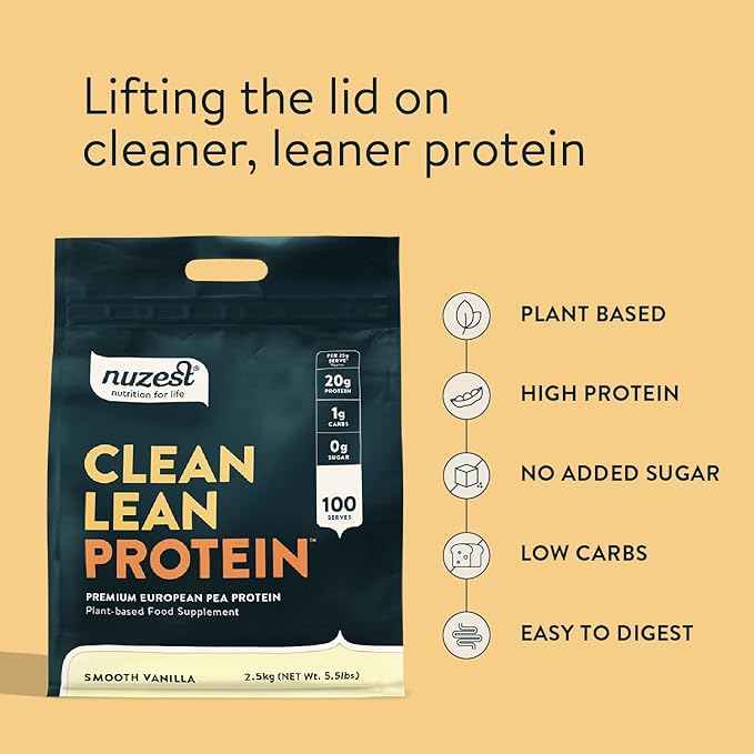 Nuzest - Pea Protein Powder - 100 Servings, 5.5 lb