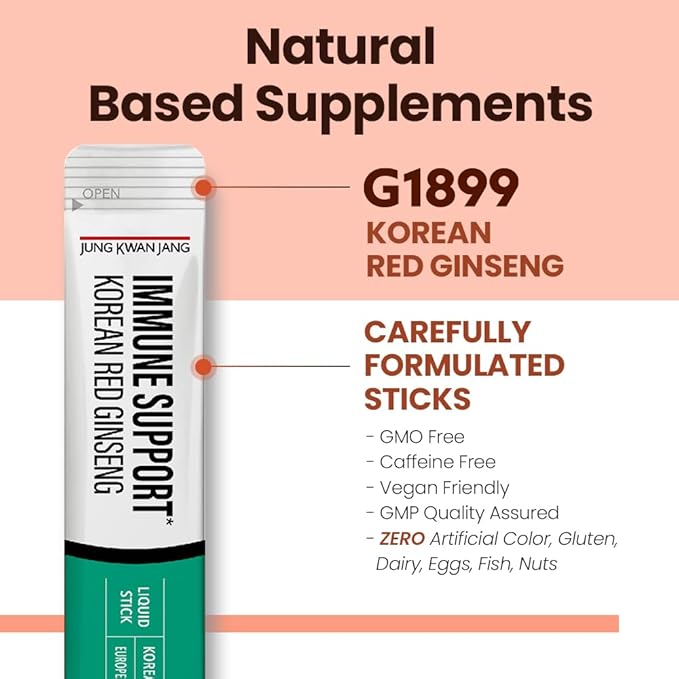 JungKwanJang Korean Red Panax Ginseng (800mg) (469mg) Immune 10 Count