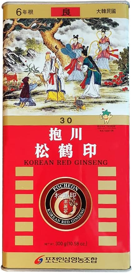 Pocheon 300g Korean Canned Dried Panax 19 Roots 6 Years 300-30, Natural